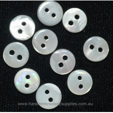 Mother of Pearl Flat Button 5mm (3/16")
