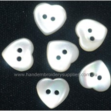Mother of Pearl Heart Button 13mm (1/2")