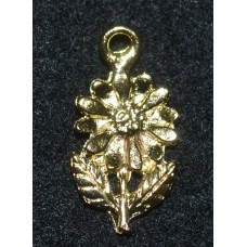Charm Gold Plated - Flower with Stem
