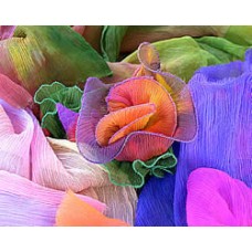 Colour Streams Crinkle Silk Chiffon