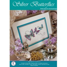 Rajmahal Embroidery Kit Silver Butterflies