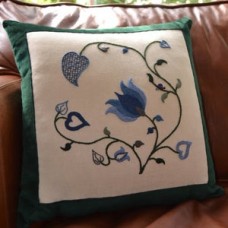 The Art of The Needle Tendrils Crewelwork Winter Cushion 