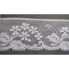 French Lace Edging - 28mm White (L634)