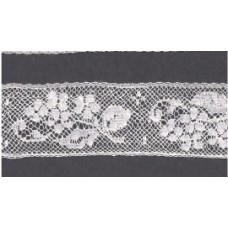French Lace Insertion - 22mm White (L640)