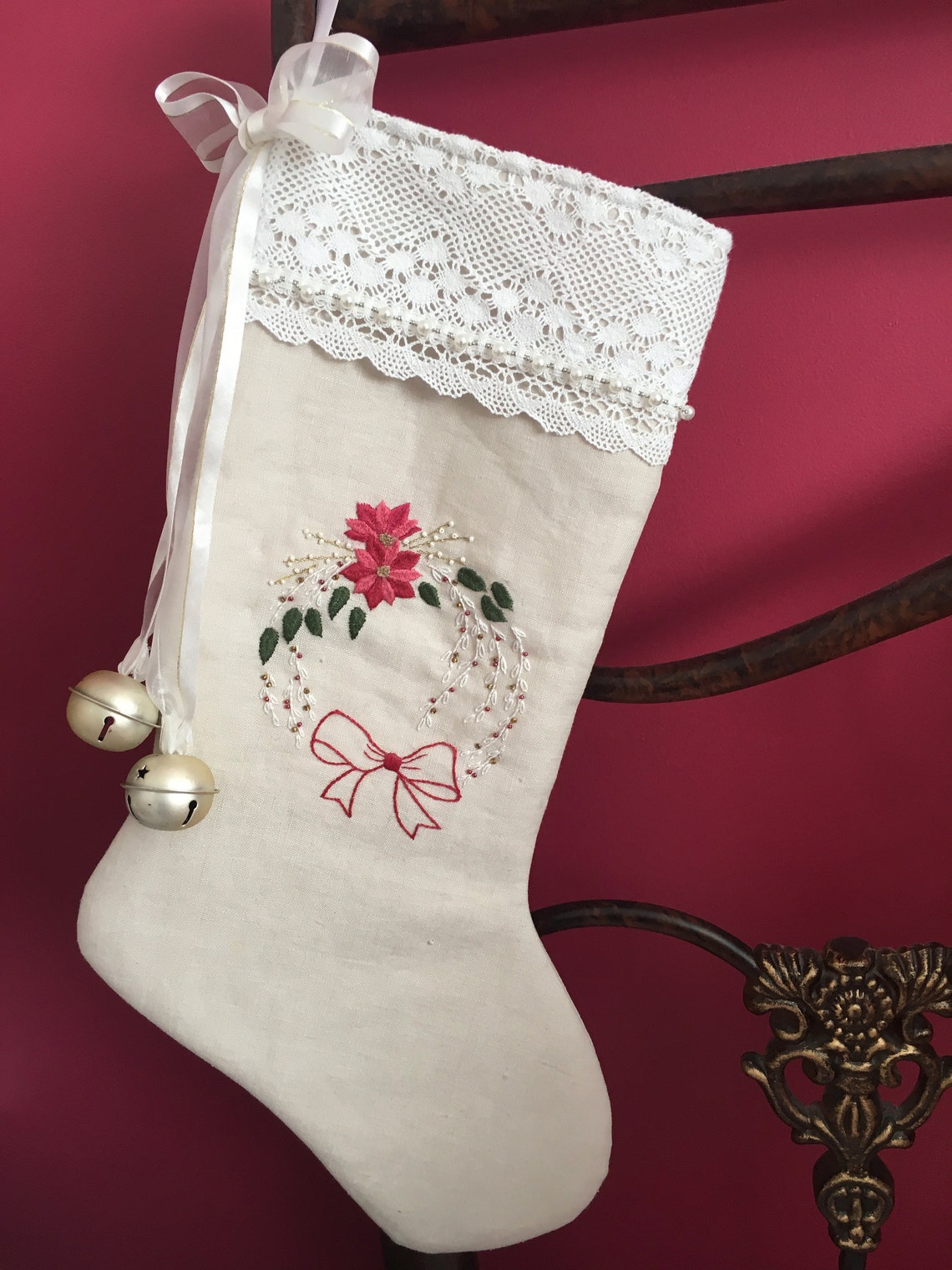 Free Printable Victorian Christmas Stocking Pattern