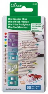 Clover Wonder Clips Mini (50 pack) - Assorted Colours 