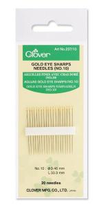 Clover Gold Eye Sharps Needles #10