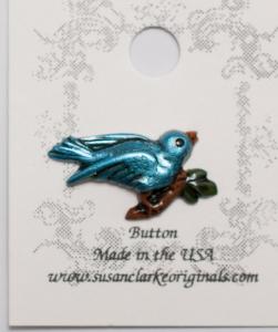 Susan Clarke Originals Bluebird Button (BE75)